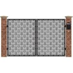 Poarta acces auto mica din tabla debitata cu plasma TOMIS 3000x1940 mm