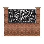 Panou de gard mic din tabla debitata cu plasma BAMBUS 990x1940 mm