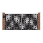 Poarta acces auto mare din tabla debitata cu plasma N283 3884x1940 mm