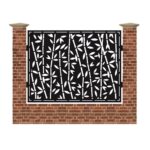 Panou de gard mare din tabla debitata cu plasma BAMBUS 1500x1940 mm