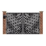 Poarta acces auto mica din tabla debitata cu plasma N283 3000x1940 mm