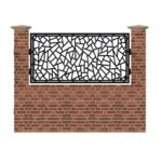 Panou de gard mic din tabla debitata cu plasma VITRALIU 990x1940 mm