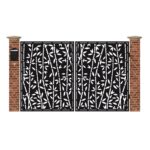 Poarta acces auto mica din tabla debitata cu plasma BAMBUS 3000x1940 mm