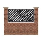 Panou de gard mic din tabla debitata cu plasma N283 990x1940 mm