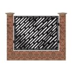 Panou de gard mare din tabla debitata cu plasma N283 1500x1940 mm