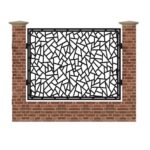 Panou de gard mare din tabla debitata cu plasma VITRALIU 1500x1940 mm