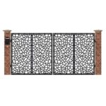 Poarta acces auto mare din tabla debitata cu plasma VITRALIU 3884x1940 mm