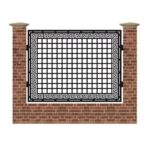 Panou de gard mare din tabla debitata cu plasma F158 1500x1940 mm