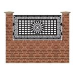 Panou de gard mic din tabla debitata cu plasma N256 990x1940 mm