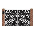 Poarta acces auto mica din tabla debitata cu plasma N342 3000x1940 mm