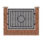 Panou de gard mare din tabla debitata cu plasma N256 1500x1940 mm