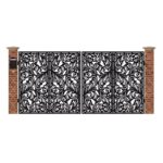 Poarta acces auto mare din tabla debitata cu plasma N265 3884x1940 mm