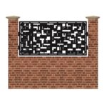 Panou de gard mic din tabla debitata cu plasma N342 990x1940 mm