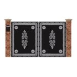 Poarta acces auto mica din tabla debitata cu plasma N368 3000x1940 mm