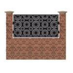 Panou de gard mic din tabla debitata cu plasma MAX 14 990x1940 mm