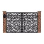 Poarta acces auto mica din tabla debitata cu plasma N330 3000x1940 mm