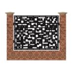 Panou de gard mare din tabla debitata cu plasma N342 1500x1940 mm