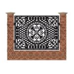 Panou de gard mare din tabla debitata cu plasma N348 1500x1940 mm