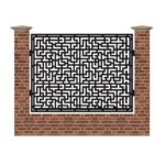 Panou de gard mare din tabla debitata cu plasma N330 1500x1940 mm