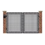 Poarta acces auto mica din tabla debitata cu plasma F158 3000x1940 mm