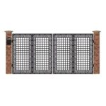 Poarta acces auto mare din tabla debitata cu plasma F158 3884x1940 mm