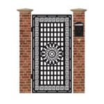 Poarta pietonala din tabla debitata cu plasma N256 1940 x 990 mm