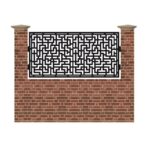 Panou de gard mic din tabla debitata cu plasma N330 990x1940 mm