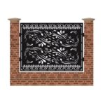 Panou de gard mare din tabla debitata cu plasma N267 1500x1940 mm