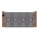 Poarta acces auto mare din tabla debitata cu plasma N256 3884x1940 mm