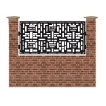 Panou de gard mic din tabla debitata cu plasma N219 990x1940 mm