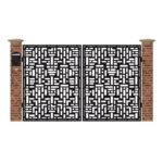 Poarta acces auto mica din tabla debitata cu plasma N219 3000x1940 mm