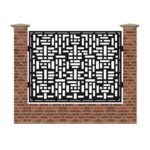 Panou de gard mare din tabla debitata cu plasma N219 1500x1940 mm