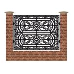 Panou de gard mare din tabla debitata cu plasma ELEGANT 1500x1940 mm