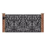 Poarta acces auto mare din tabla debitata cu plasma F120 3884x1940 mm