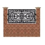 Panou de gard mic din tabla debitata cu plasma ELEGANT 990x1940 mm