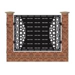 Panou de gard mare din tabla debitata cu plasma STARS 1500x1940 mm