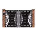 Poarta acces auto mica din tabla debitata cu plasma STARS 3000x1940 mm