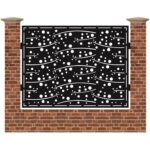 Panou de gard mare din tabla debitata cu plasma MAX 30 1500 mm x 1940 mm