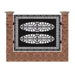 Panou de gard mare din tabla debitata cu plasma A12 1500x1940 mm