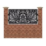 Panou de gard mic din tabla debitata cu plasma F120 990x1940 mm