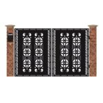 Poarta acces auto mica din tabla debitata cu plasma F130 3000x1940 mm