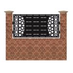 Panou de gard mic din tabla debitata cu plasma STARS 990x1940 mm