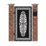 Poarta pietonala din tabla debitata cu plasma A12 1940 x 990 mm