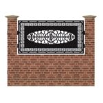 Panou de gard mic din tabla debitata cu plasma A12 990x1940 mm