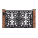 Poarta acces auto mica din tabla debitata cu plasma ELEGANT 3000x1940 mm