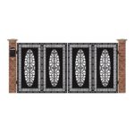 Poarta acces auto mare din tabla debitata cu plasma A12 3884x1940 mm