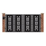 Poarta acces auto mare din tabla debitata cu plasma F130 3884x1940 mm