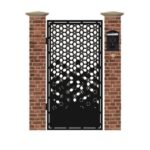 Poarta pietonala din tabla debitata cu plasma FADED 1940 x 990 mm