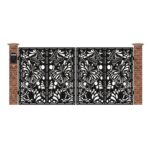 Poarta acces auto mare din tabla debitata cu plasma BUTTERFLY 3884x1940 mm