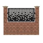 Panou de gard mic din tabla debitata cu plasma FADED 990x1940 mm